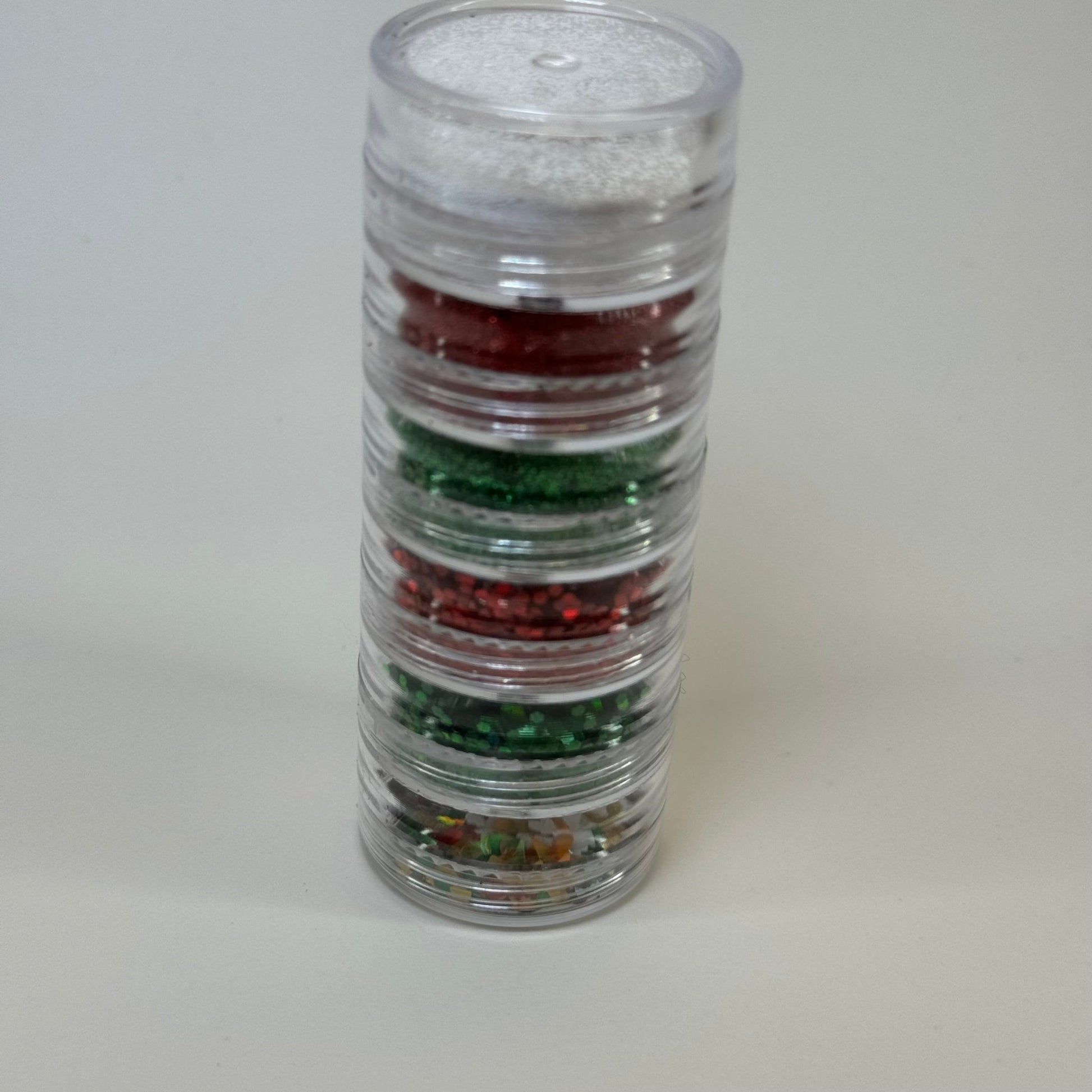 6 - Piece Christmas Glitter Nail Art Set - Festive Decorations for Nails - JTessentials