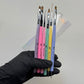 6 - Piece Nail Art Brush Set – Precision Brushes for Acrylic, Gel & Detail Designs - JTessentials