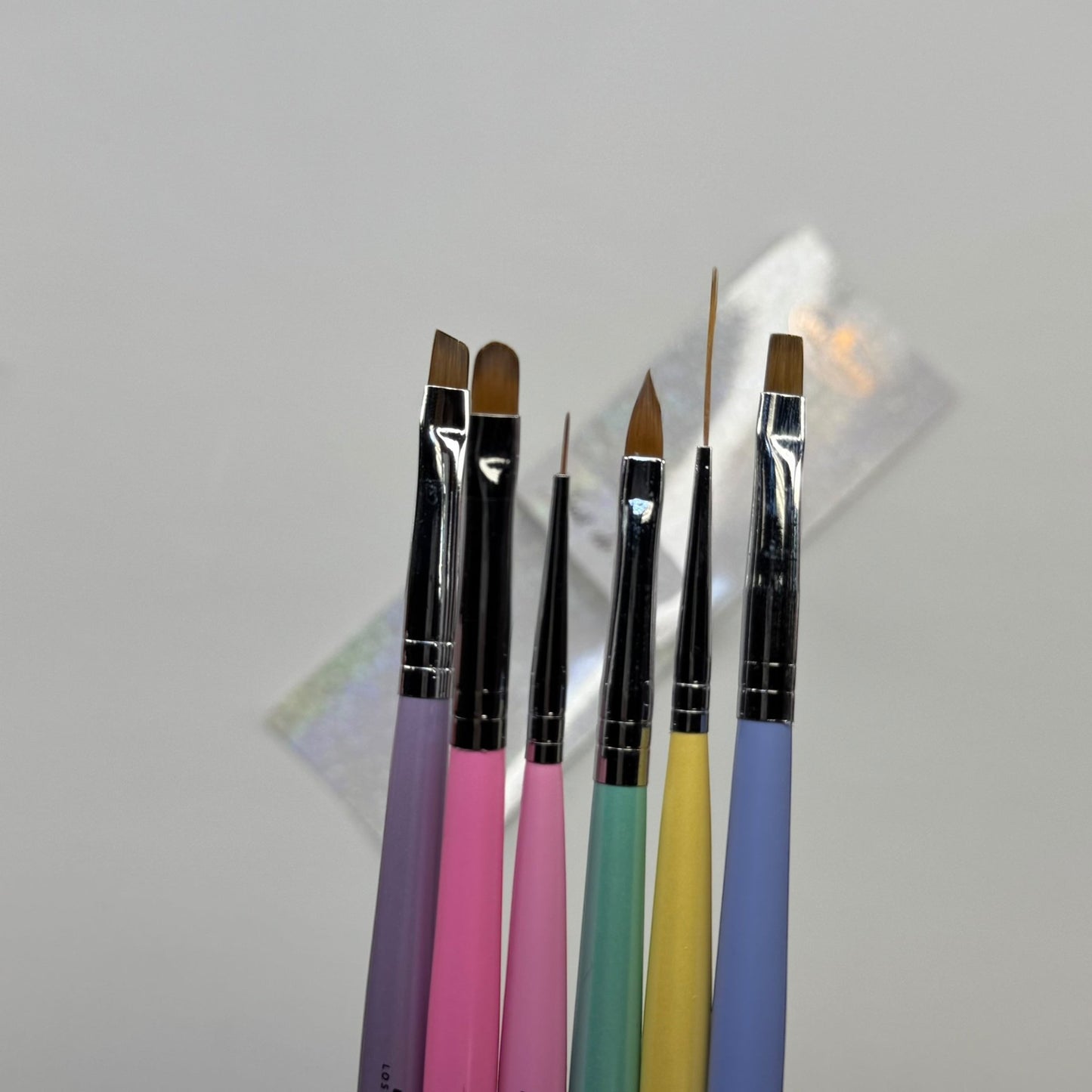 6 - Piece Nail Art Brush Set – Precision Brushes for Acrylic, Gel & Detail Designs - JTessentials