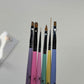 6 - Piece Nail Art Brush Set – Precision Brushes for Acrylic, Gel & Detail Designs - JTessentials
