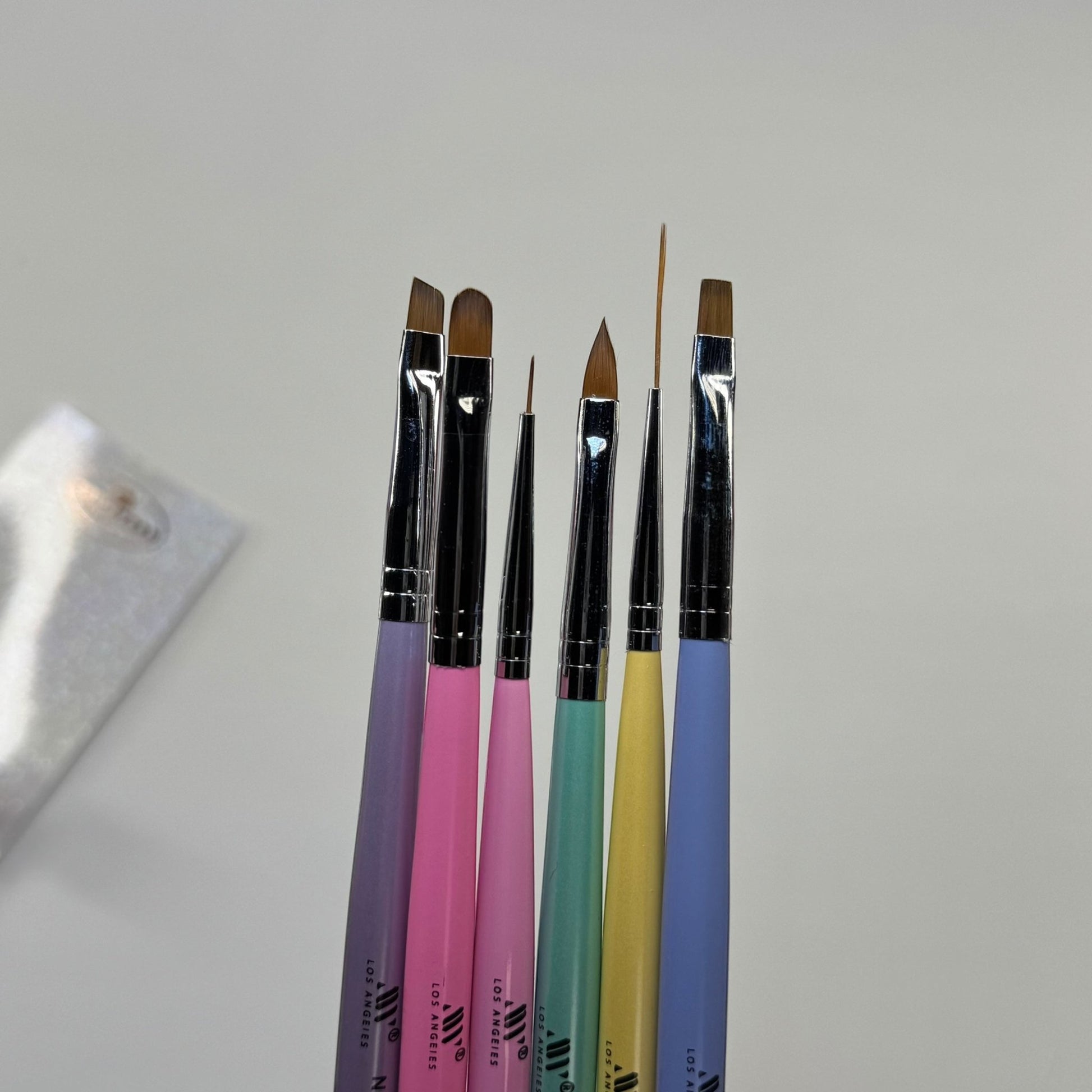 6 - Piece Nail Art Brush Set – Precision Brushes for Acrylic, Gel & Detail Designs - JTessentials