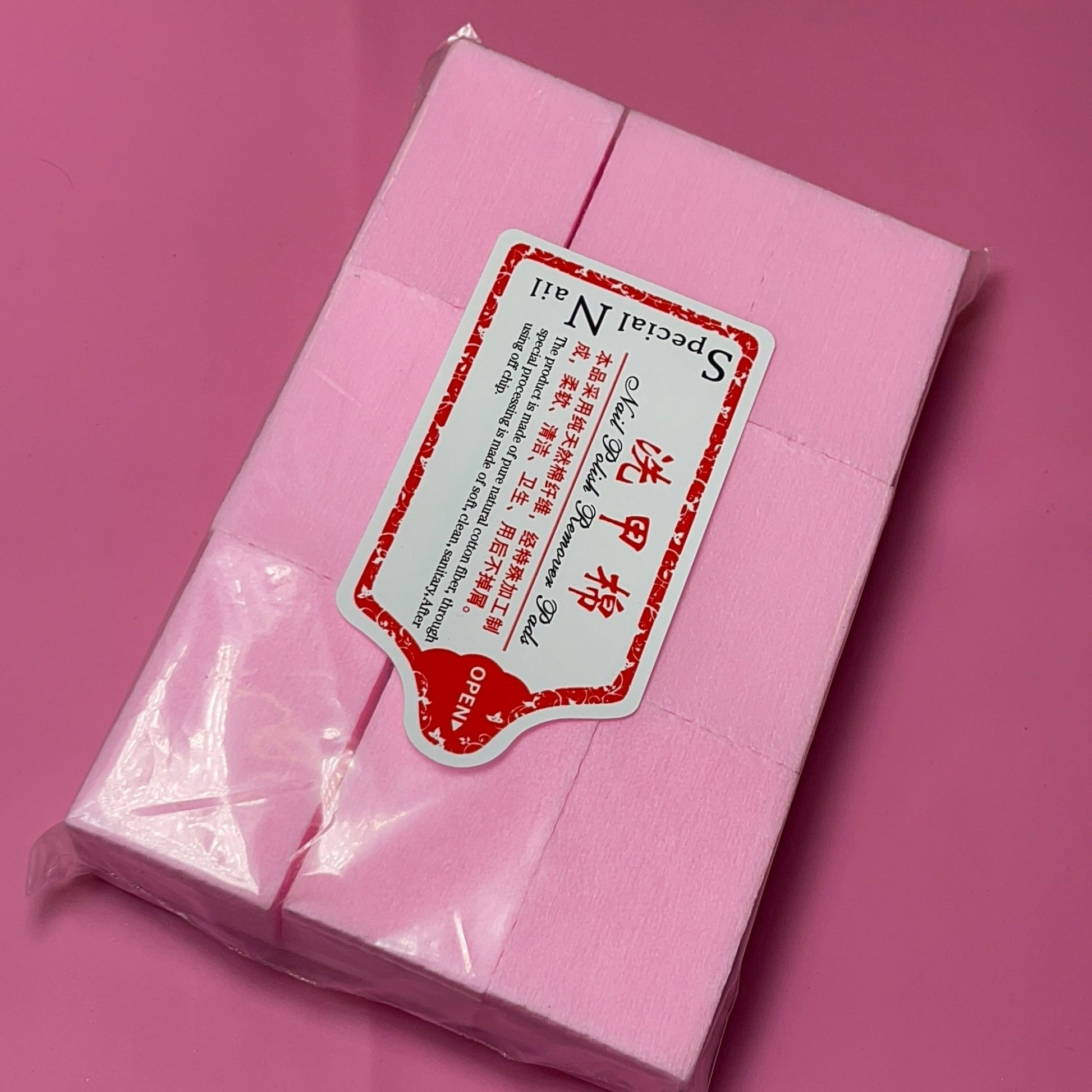 600 Pcs Lint - Free Nail Wipes – Pink | Nail Prep Wipes for Gel, Acrylic, Polish Removal | Salon - Quality - JTessentials