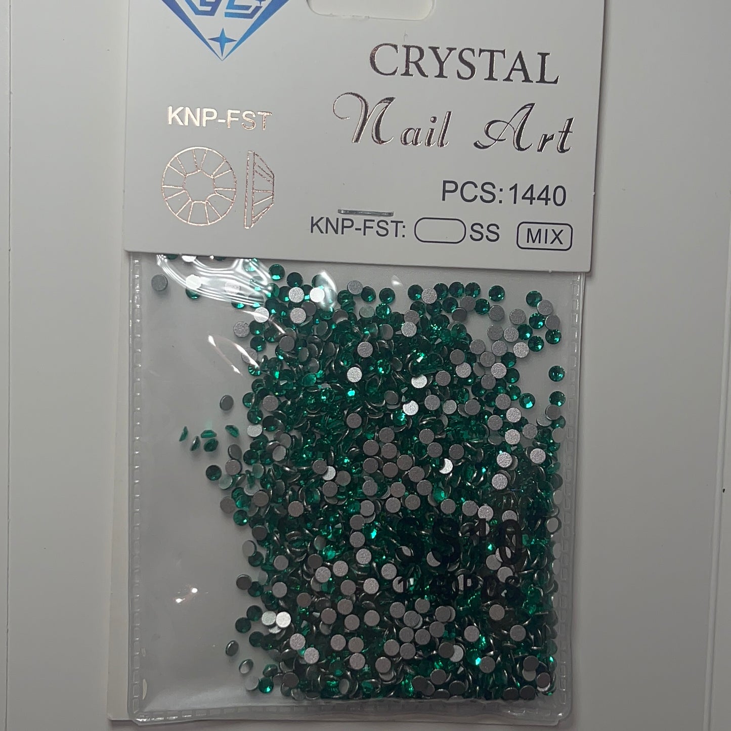 Crystal ss10 green 1440 pcs rhinestone pack