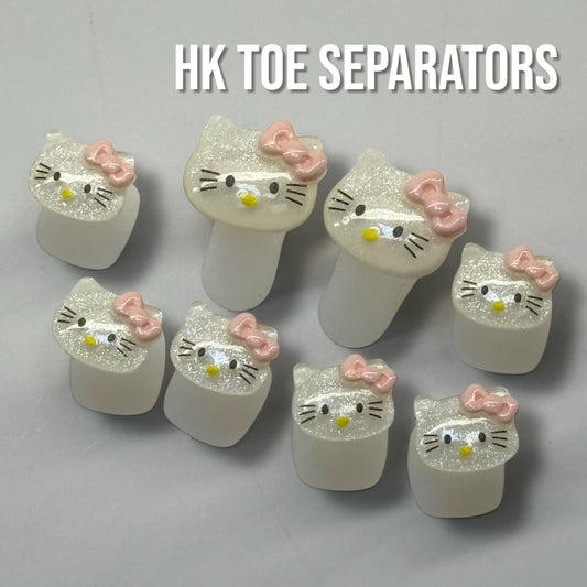 05 Hello kitty -Toe Separator with 3D Fun Nail Designs - Style Toe Spacers for Pedicures and Nail Art