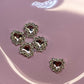 5 pcs Heart Diamond Pink Crystal Nail Charms- Perfect for Valentine’s Nail Art