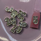 Silver Rhinestone Number Nail Charms – 0-9 Digits for Custom Nail Art