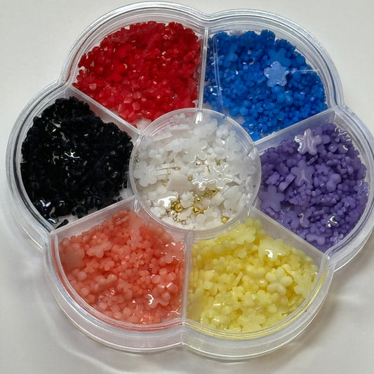 7 grit Resin Flower - diferent color nail decor nail charms - JTessentials