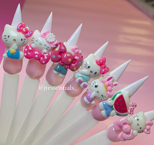 7 pcs MIX - 05 HELLO K - nail charms - JTessentials