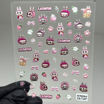 7107 LABUBU Nail Art Stickers – Cute Cartoon Self - JTessentials
