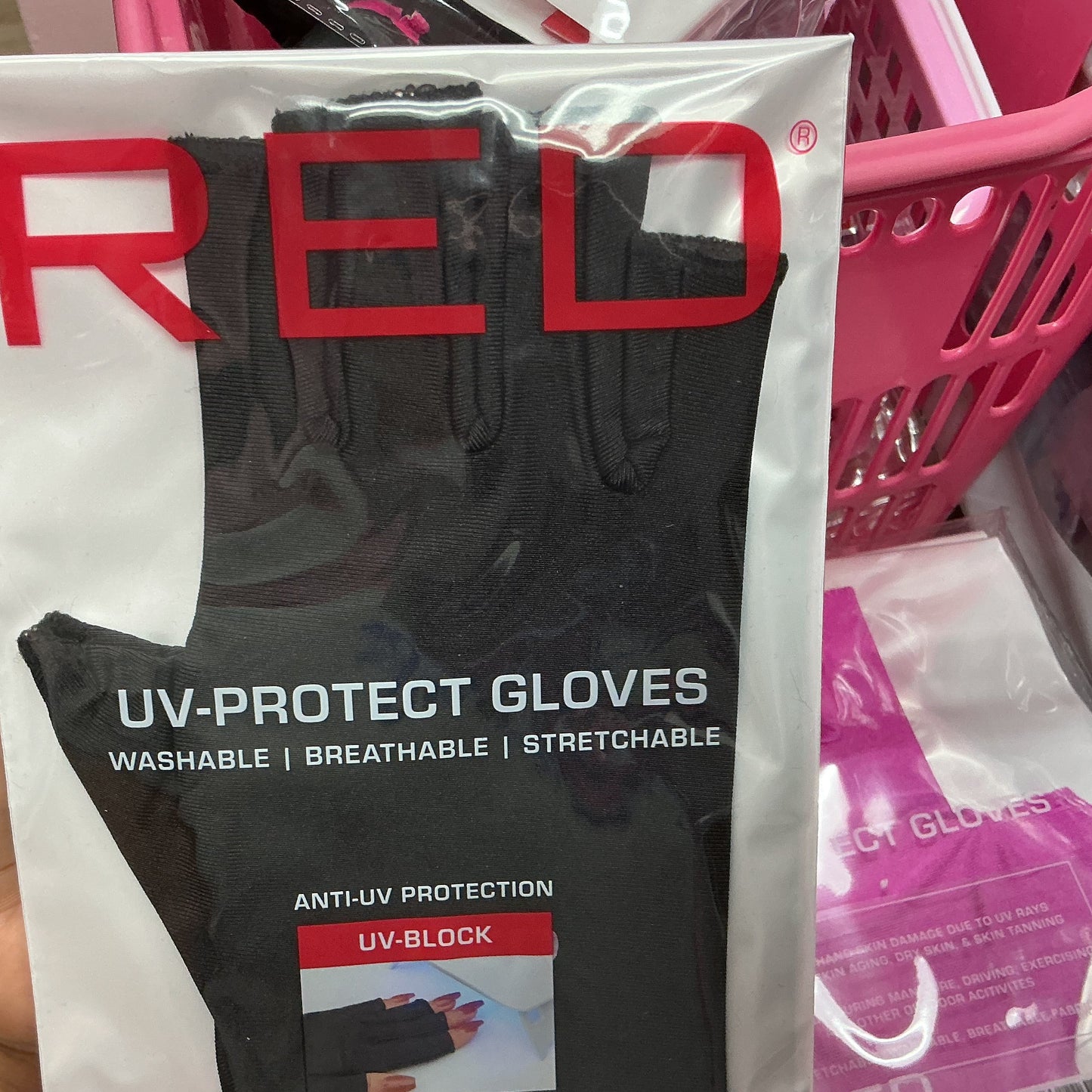 Red -Uv protection Gloves