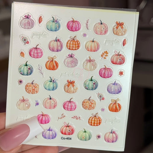 Pumpkin fall autumn Nail sticker-designs