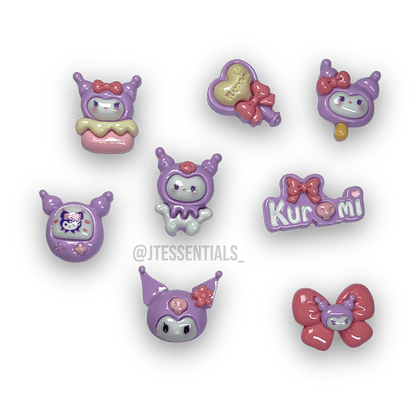 8 PCs Kuromi Jumbo Charms•Purple - JTessentials