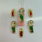 6 Pcs Religious Nail Charm Mix - 3 Pcs San Jude & 3 Pcs Virgin Mary