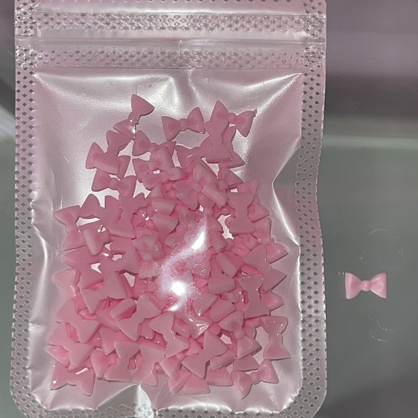 100 PC BOW CHARMS |PINK03