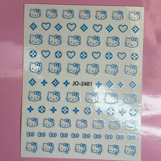 Blue HK- Nail sticker