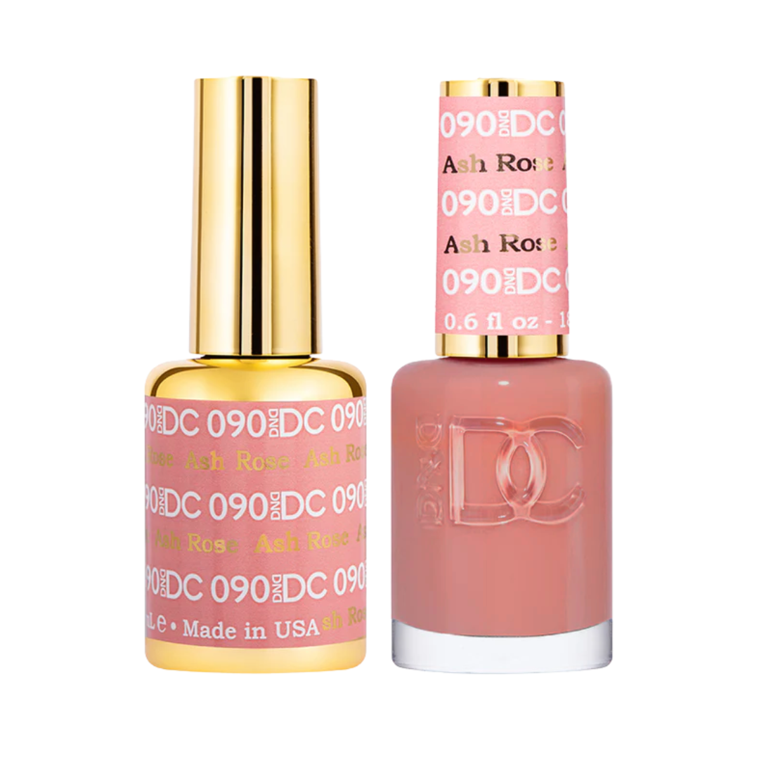 Ash Rose #090 DC Gel Duo – Elegant Dusty Rose Nail Polish Set | Long-Lasting Gel & Matching Lacquer