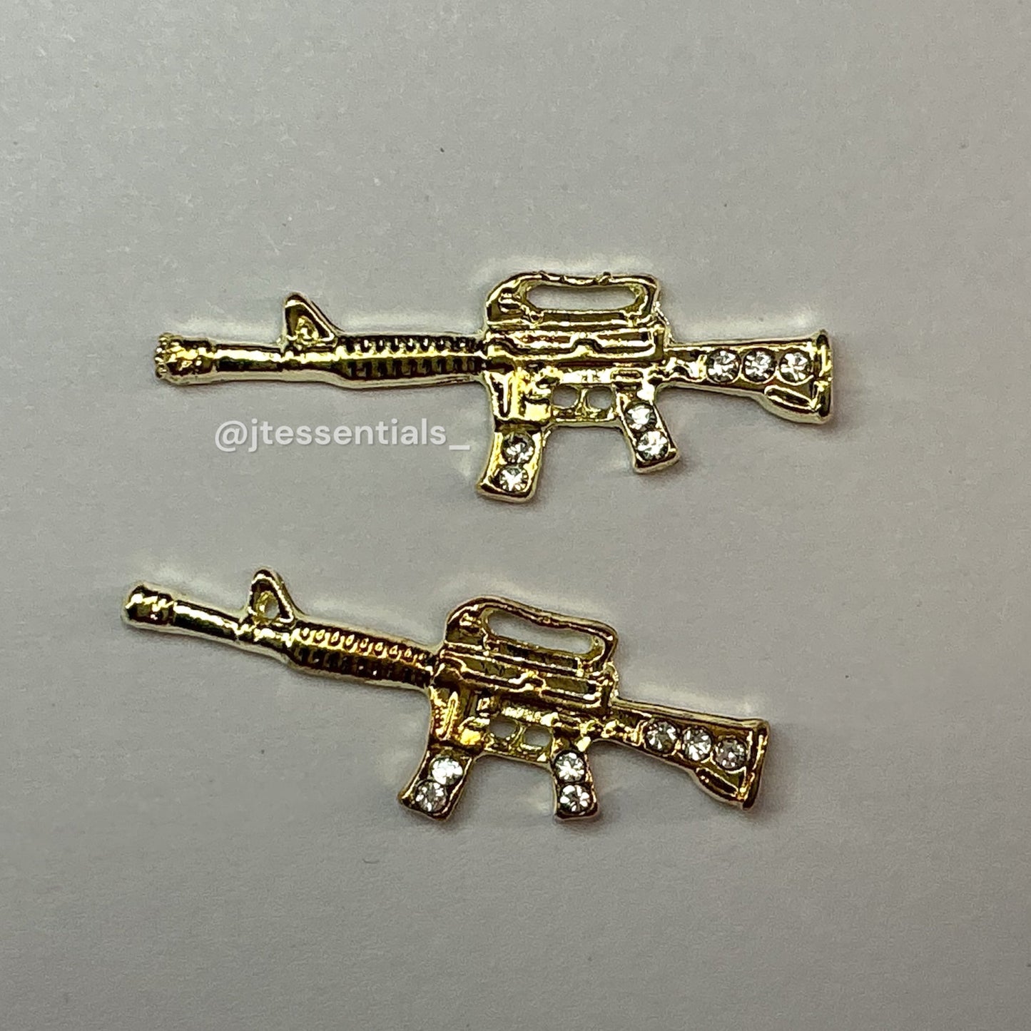 2 pc Gold Silver Bling  Rifle -01 gun