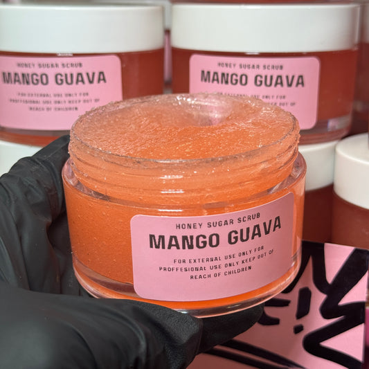 GUAVA MANGO- ORGANIC SUGAR SCRUB 2 oz for pedicure or hands