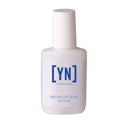 Young Nails Brush-On Glue – Fast Drying Nail Tip Adhesive (1/2 fl oz)