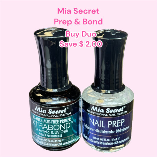 2 pcs | Mia Secret Nail prep & Nail primer xtrabond DUO