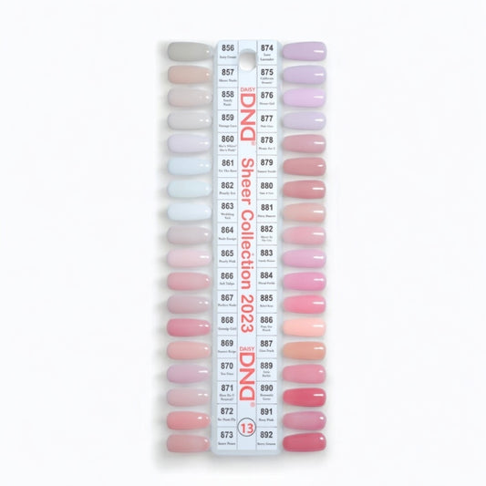 DND GEL POLISH SHEER COLLECTION 2023 Matching Gel & Lacquer |