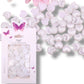 White Heart Nail Charms – 3D Pearl Accent Hearts