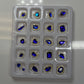 20 pcs BLUE RHINESTONE CHARM BOX -08