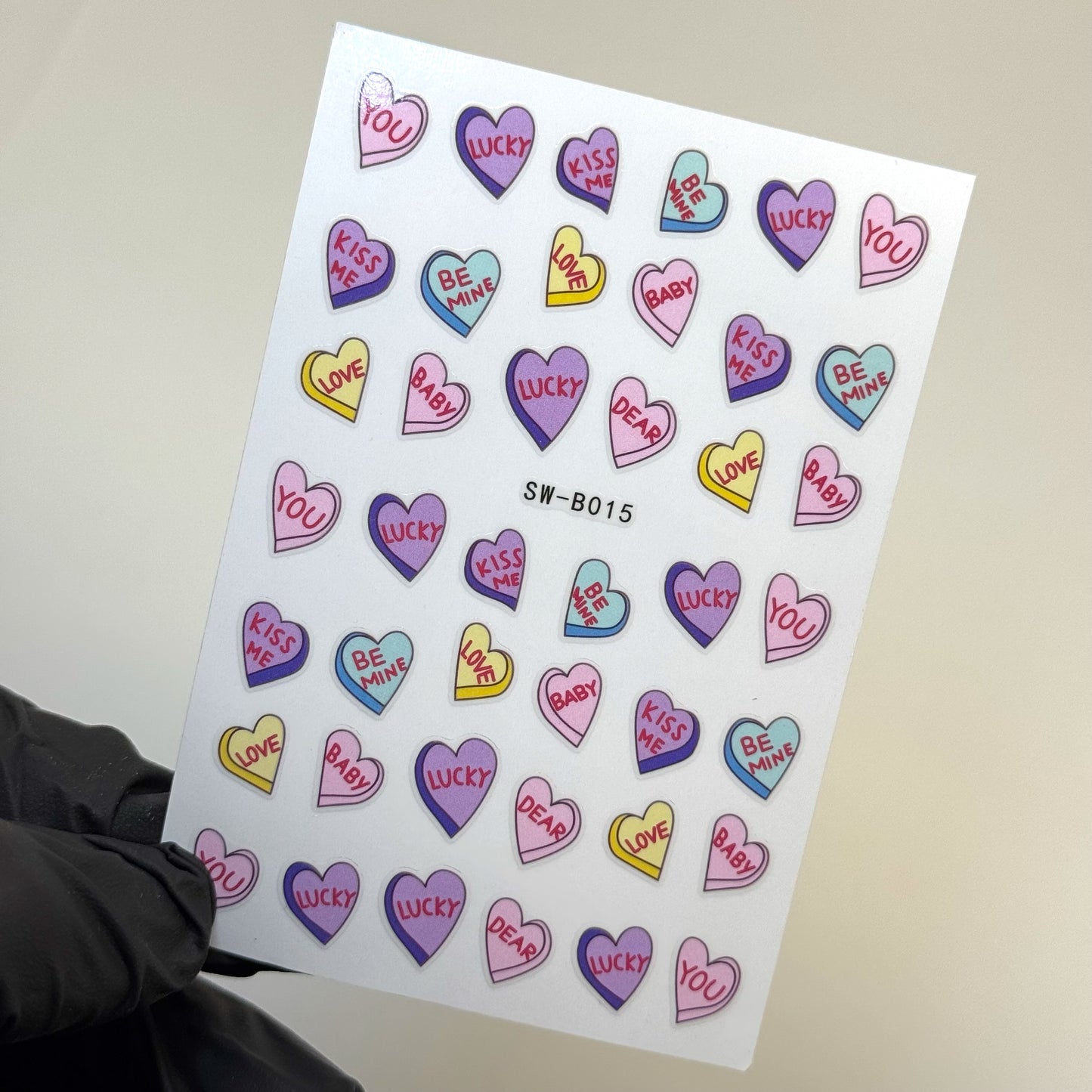 Heart Candy Valentine’s Nail Stickers - Perfect for Romantic Nail Art