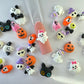 30 Pcs Halloween Resin Mix Charm for Nail Art | Spooky & Fun Nail Decorations