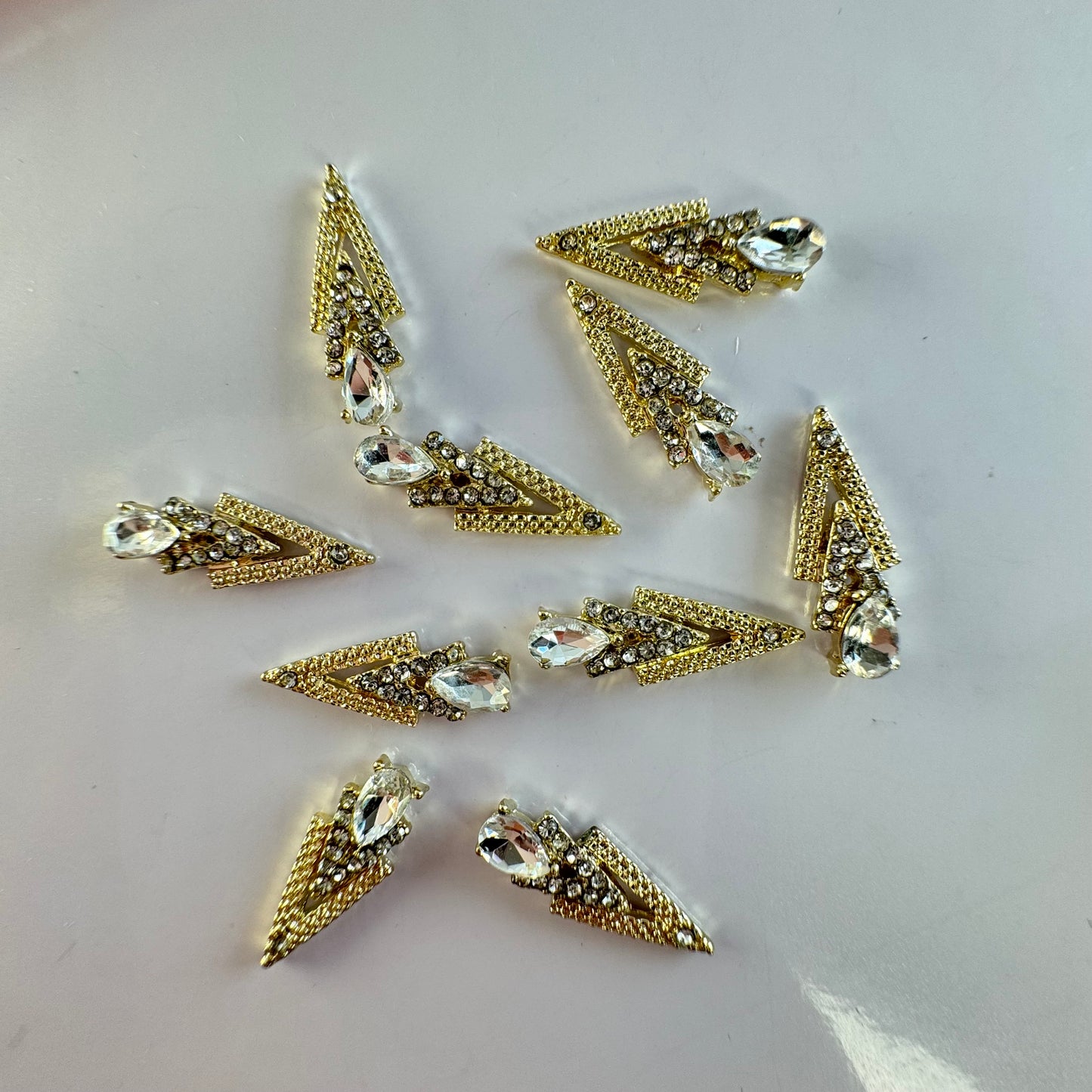 10 pcs -Gold Lux  Nail Charm