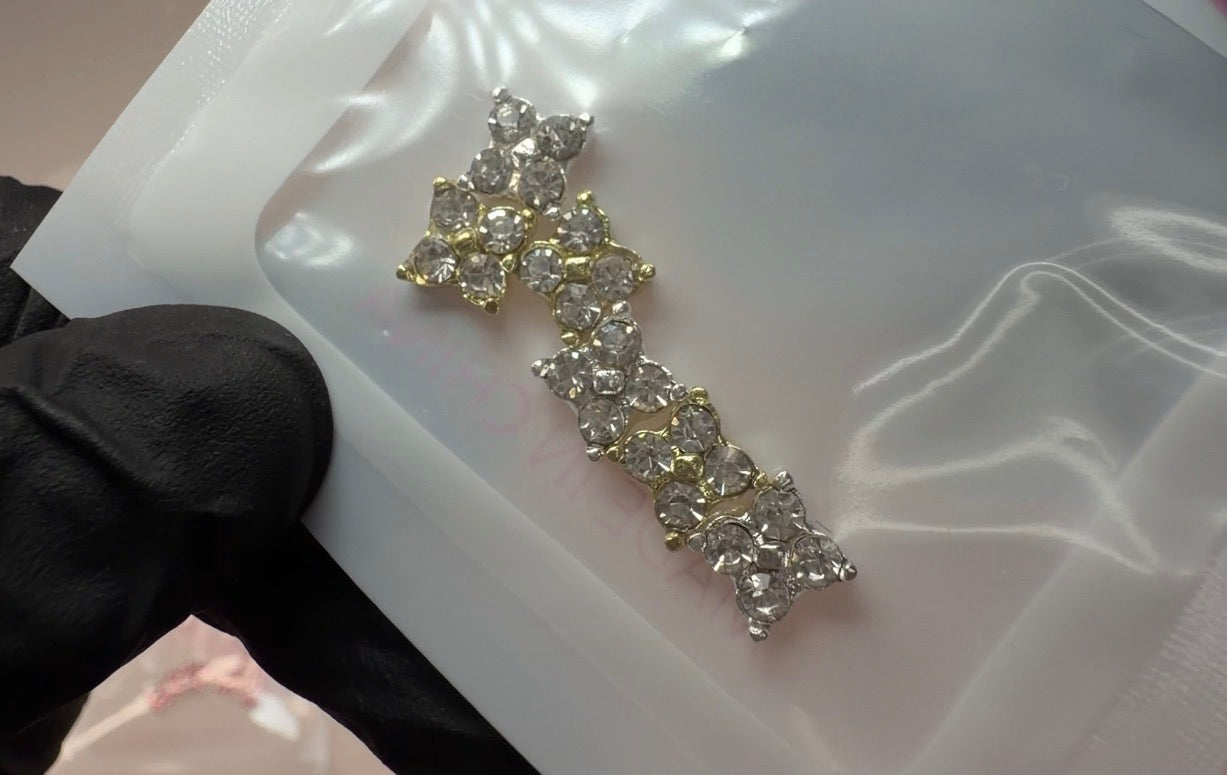 6 pcs clover - Nail charms