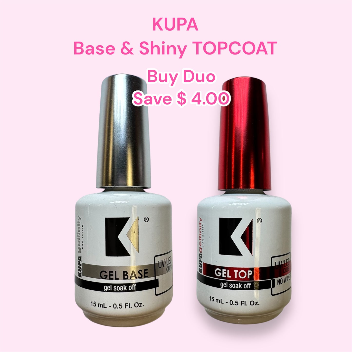 2 pcs KUPA Base & Shiny Topcoat Duo