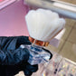 Rose shaped Nail Dust brush - white