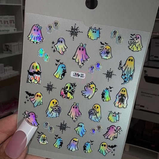 Colorful ghost-  Halloween stickers