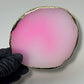 1 pc pink circle-Shaped Glass Nail Art Palette
