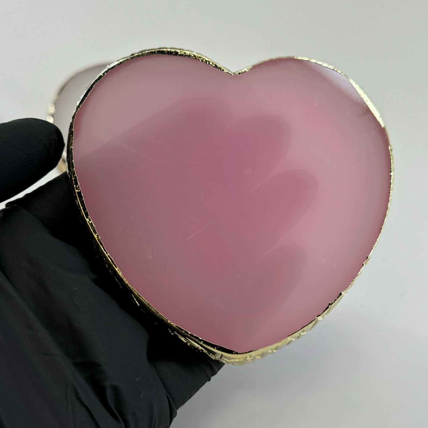 1 pc Heart-Shaped Glass Nail Art Palette