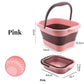 Foldable Pedicure Tub Basin - Pink Portable Foot Spa for Nail Pedicures