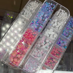 12 grit box-Pearl different color ombré pearls