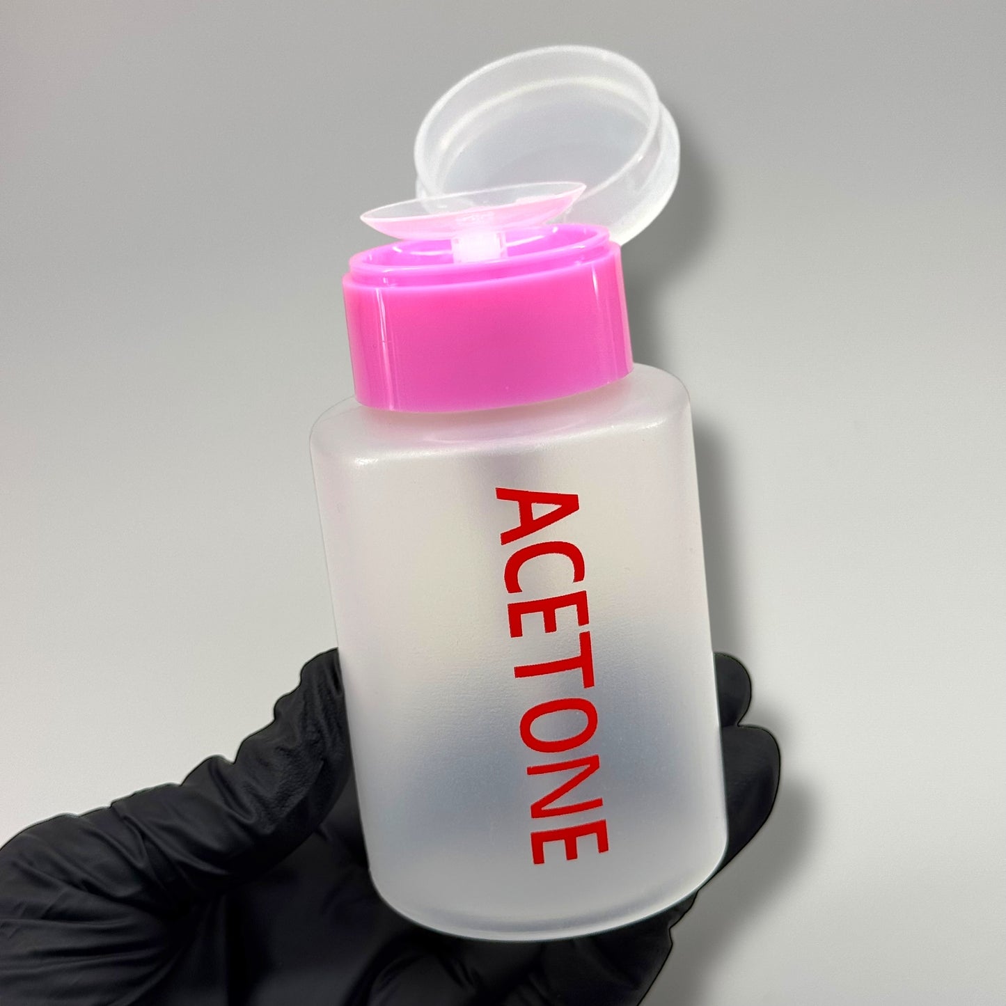 Refillable 5 oz Acetone Pump Dispenser Bottle for Nail Techs – Leak-Proof & Easy Pump Top