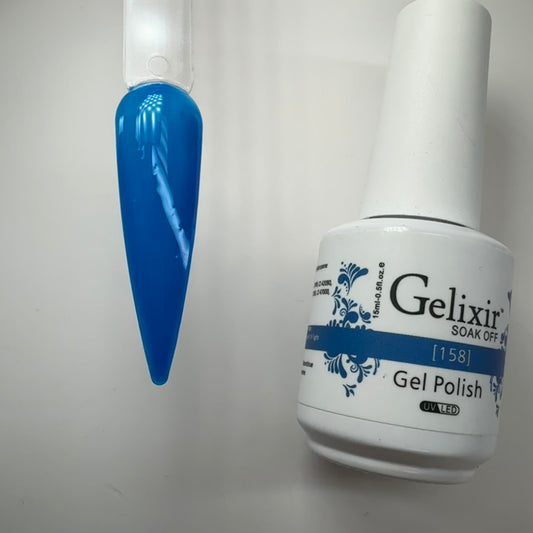 #158 gel polish- blue Gelixir Gel Polish - Long-Lasting, High Shine Gel for Salon-Quality Nails