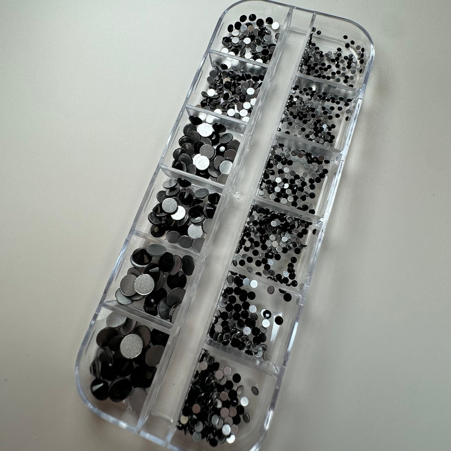 Black flat back Rhinestone Box - High Quality Rhinestone box