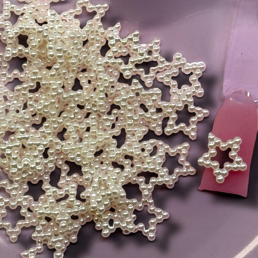 Star Pearly Nail Charms –Pearly 3D Star Decorations for Acrylic