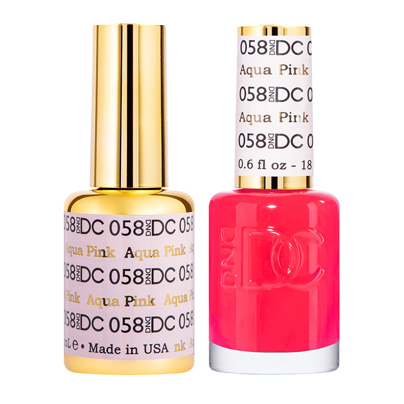 DND gel duo Aqua Pink #058 Gel Polish – Pink Translucent Base|