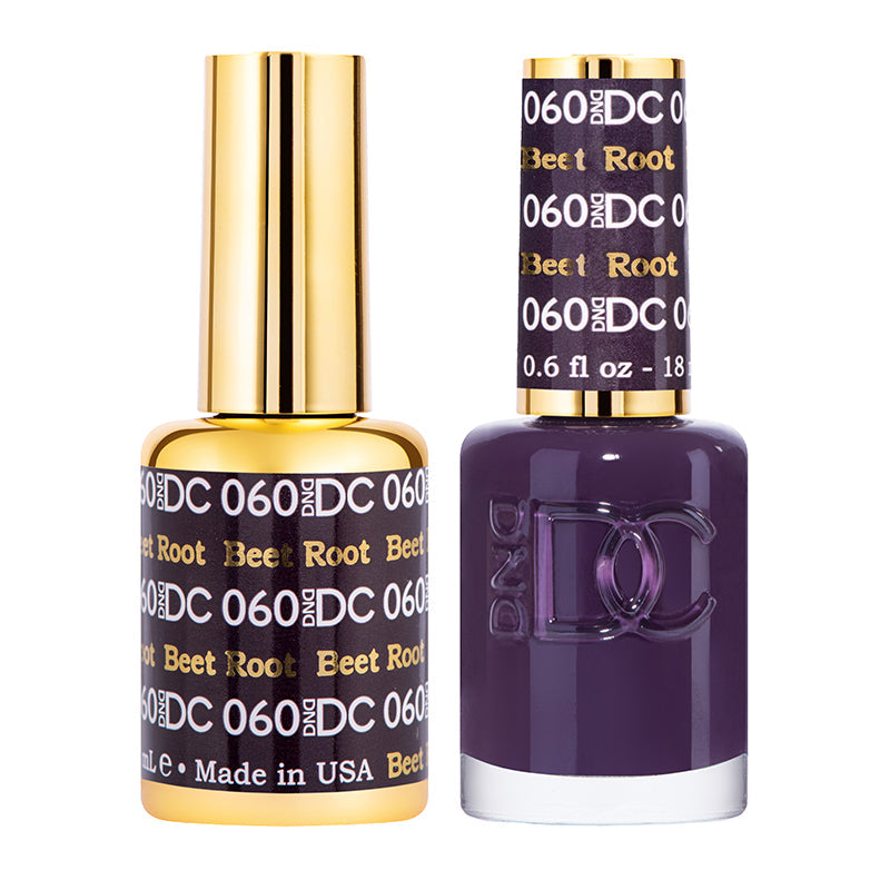 DND Beet Root #060 Gel Polish Duo – Rich Berry Red | Gel & Matching Lacquer Set