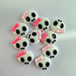 10 pcs Cute Skull Halloween Nail Charms Diva Mix - Spooky Nail Art Decorations for Halloween Nails