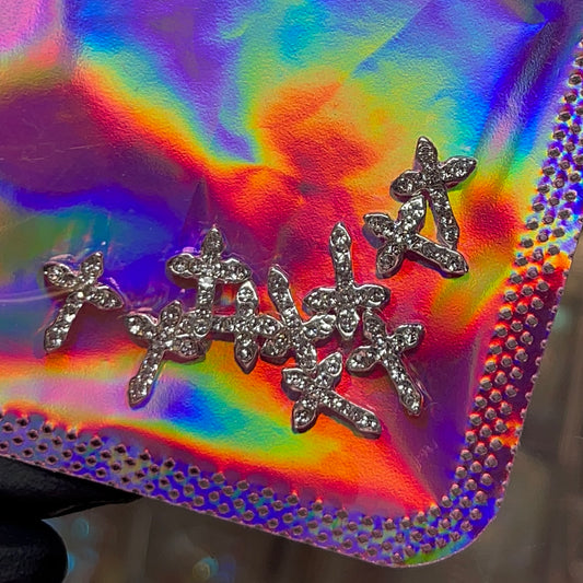 Cross charms silver 01 -round corner