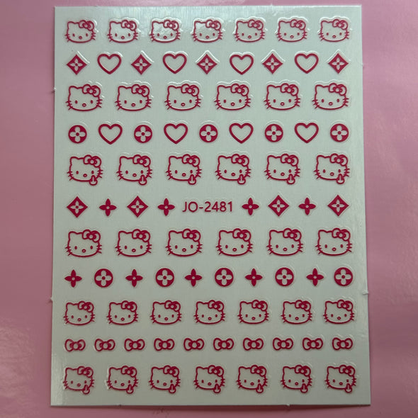 Pink HK- Nail sticker