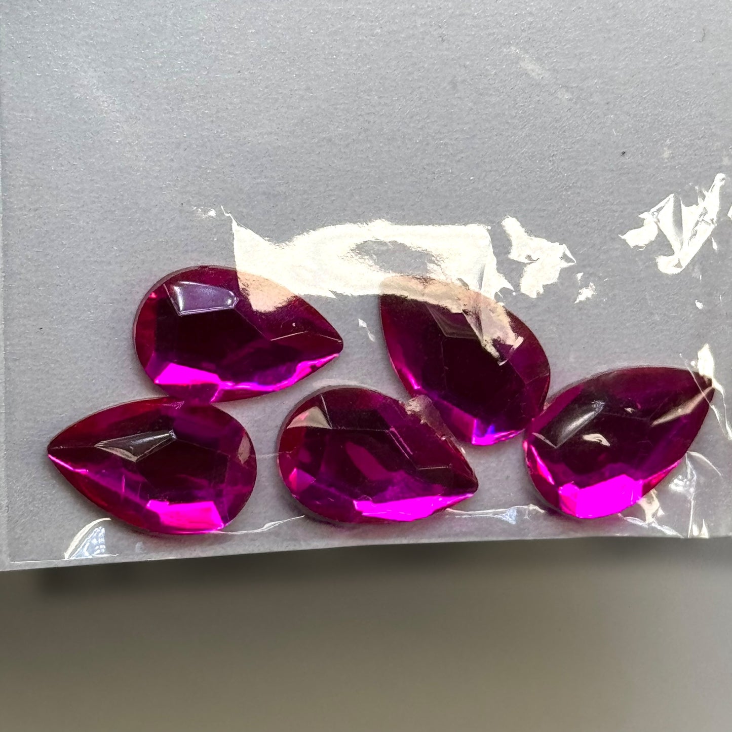 Jumbo Teardrop Flatback Crystal Rhinestones – 5 Pcs for Nail Art Designs