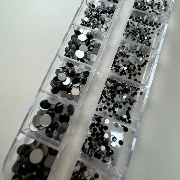 Black flat back Rhinestone Box - High Quality Rhinestone box