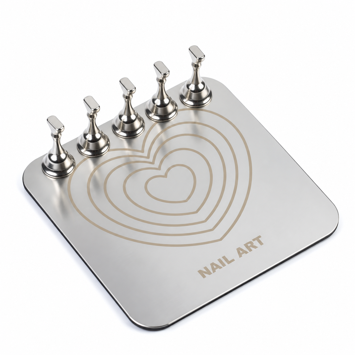 Nail Tip Practice & Display Stand – Plate with 5 Holders